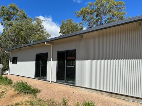Shed home exterior with COLORBOND cladding
