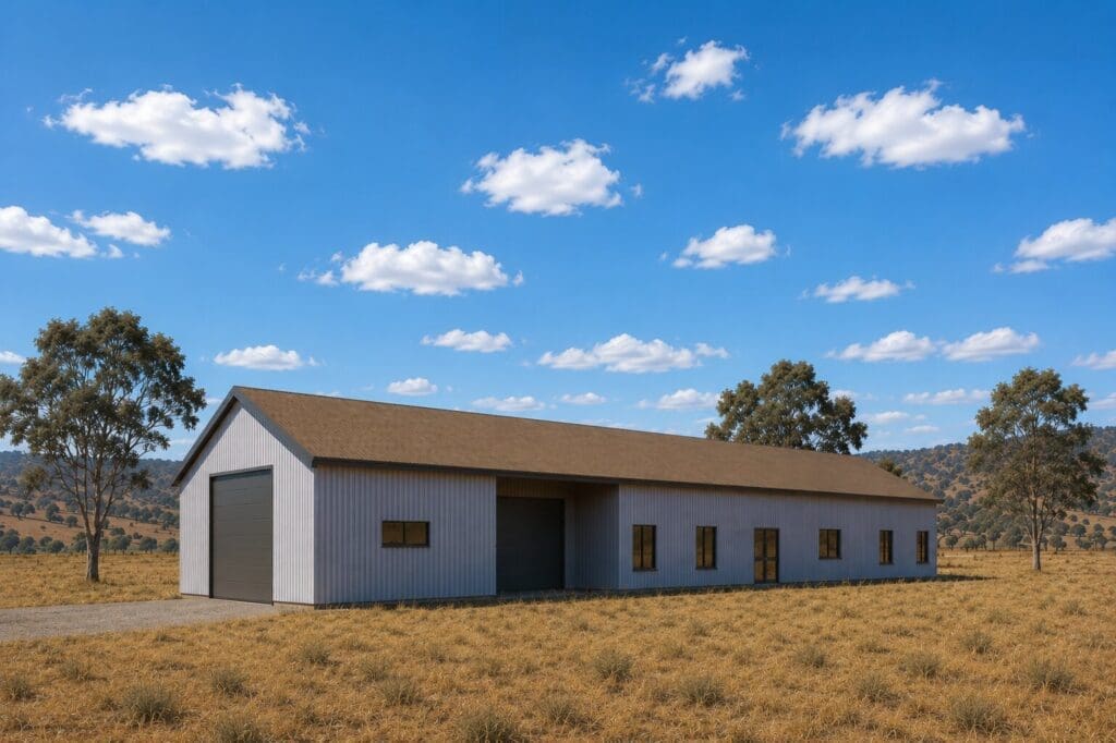 Completed shed home exterior